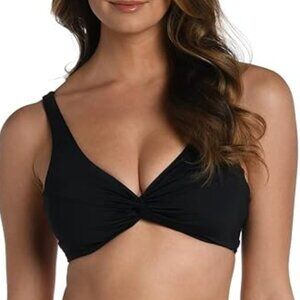 NWT La Blanca | Island Goddess Underwire Twist Bikini Top Black 12